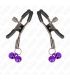 KINK PINZAS PARA PEZONES CON DOBLE CAMPANILLA VIOLETA 6 CM