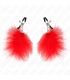 KINK PINZAS PARA PEZONES CON PLUMA ROJO 7 CM