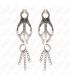KINK PINZAS PARA PEZONES ESTILO JAPONaS CON CADENAS PLATEADO