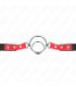 KINK MORDAZA CON MaLTIPLES JUNTAS TaRICAS 4 48 CM ROJO AJUSTABLE 38 X 56 CM