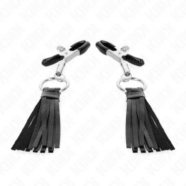 KINK PINZAS PARA PEZONES CON BORLAS DE POLIPIEL 6 CM