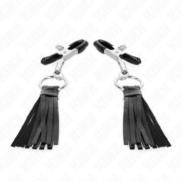KINK PINZAS PARA PEZONES CON BORLAS DE POLIPIEL 6 CM