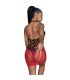 SUBBLIME 952242 VESTIDO DE REJILLA ELSTICO DEGRADADO ROJO Y NEGRO TALLA aNICA