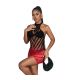 SUBBLIME 952242 VESTIDO DE REJILLA ELSTICO DEGRADADO ROJO Y NEGRO TALLA aNICA