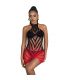 SUBBLIME 952242 VESTIDO DE REJILLA ELSTICO DEGRADADO ROJO Y NEGRO TALLA aNICA