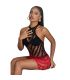 SUBBLIME 952242 VESTIDO DE REJILLA ELSTICO DEGRADADO ROJO Y NEGRO TALLA aNICA