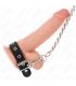 KINK ANILLO PENE CUERO 215 X 2 CM CON CADENA METAL 60 CM Y CORREA DE CUERO