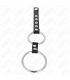 KINK ANILLO PENE METAL DOBLE 38 CM A 5 CM CONECTADOS CON CUERO