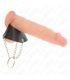 KINK ANILLO PENE 4 CM CADENA 7 CM METAL CON CINTURaN CUERO