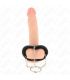 KINK ANILLO PENE 4 CM CADENA 7 CM METAL CON CINTURaN CUERO