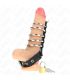 KINK ANILLO PENE CUERO CORREA CON CERRADURA 21 X 2 CM Y 5 ANILLOS METAL DE 3 CM A 4 CM