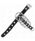 KINK ANILLO PENE CUERO CORREA CON CERRADURA 21 X 2 CM Y 5 ANILLOS METAL DE 3 CM A 4 CM