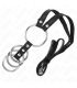 KINK 4 ANILLOS PENE METAL CONECTADOS 38 CM A 5 CM CON CINTURaN DE POLIPIEL 112 CM