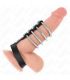 KINK 4 ANILLOS PENE METAL 38 CM CONECTADOS CON CORREA DE CUERO 22 X 15 CM Y CIERRE A PRESIaN