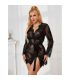 SUBBLIME 953751 CAMISaN DE ENCAJE TANGA NEGRO S M