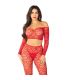 LEG AVENUE CROP TOP MEDIAS ROJO TALLA aNICA