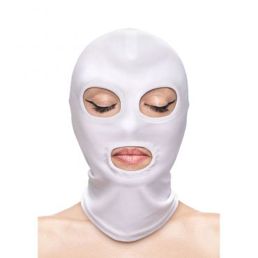 NS NOVELTIES FETISH FASHION PASAMONTAaAS APERUTRA DE OJOS Y BOCA NYLON BLANCO