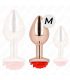 KINK PLUG ANAL ORO ROSADO ROSA ROJA M