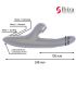 IBIZA VIBRADOR HI TECH RABITT POR ONDAS CLITORIALES Y DOBLE CLAMPING NEGRO DOBLE CLAMPING NEGRO