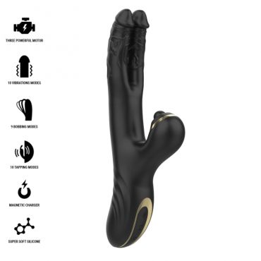 IBIZA VIBRADOR HI TECH RABITT CLITORIAL POTENTE Y DOBLE WAVE TWO DRAGONS