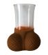 DIABLO PICANTE VASO CHUPITO CRISTAL CON HUEVOS MULATO