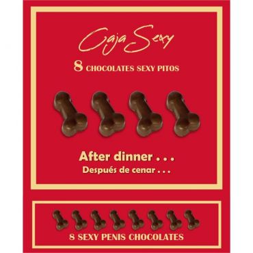 DIABLO PICANTE CAJA 8 CHOCOLATINAS FORMA PENE