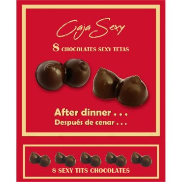 DIABLO PICANTE CAJA 8 CHOCOLATINAS FORMA DE PECHOS