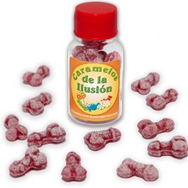DIABLO PICANTE 12 CARAMELOS DE LA ILUSIaN FORMA PENE FRESA CEREZA