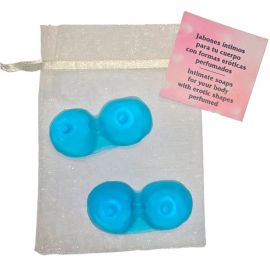 DIABLO PICANTE 2 JABONES PERFUMADOS FORMA PECHOS AZUL