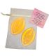 DIABLO PICANTE 2 JABONES PERFUMADOS FORMA VAGINA AMARILLO