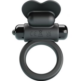 PRETTY LOVE DEBONAIRE ANILLO VIBRADOR CONEJO 10 VIBRACIONES NEGRO