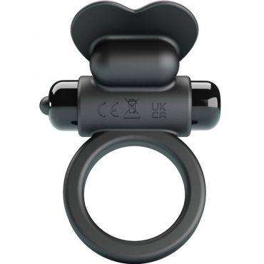 PRETTY LOVE DEBONAIRE ANILLO VIBRADOR CONEJO 10 VIBRACIONES NEGRO