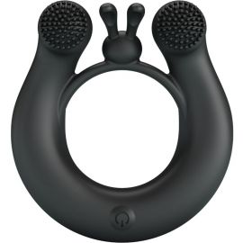 PRETTY LOVE DAHLIA ANILLO VIBRADOR ESTIMULADOR DE CLaTOIS 12 VIBRACIONES NEGRO