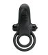 PRETTY LOVE DOBLE ANILLO VIBRADOR ESTIMULADOR CLaTORIS 10 VIBRACIONES NEGRO