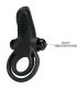 PRETTY LOVE DOBLE ANILLO VIBRADOR ESTIMULADOR CLaTORIS 10 VIBRACIONES NEGRO