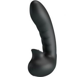 PRETTY LOVE HOBGOBLIN FUNDA VIBRADORA PARA DEDO 12 VIBRACIONES ESTIMULADOR CLaTORIS NEGRO