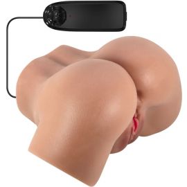 CRAZY BULL HAILEY TRASERO VIBRADOR CON VAGINA Y ANO REALaSTICO MULATO CONTROL REMOTO