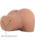 CRAZY BULL MILA TRASERO VIBRADOR CON VAGINA Y ANO REALaSTICO NATURAL CONTROL REMOTO
