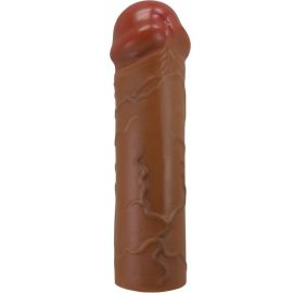 PRETTY LOVE NILE FUNDA PARA PENE CON EXTENSIaN DE 25 CM MULATO