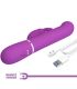 PRETTY LOVE COALE VIBRADOR RABBIT MULTIFUNCIaN 4 EN 1 MORADO