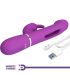PRETTY LOVE KAMPAS VIBRADOR RABBIT MULTIFUNCIaN 3 EN 1 MORADO