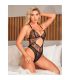 SUBBLIME 955229 BODY TRANSPARENTE CON ENCAJE HUECO NEGRO L XL