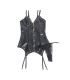 SUBBLIME 955458 BODY CON CREMALLERA DE CUERO NEGRO S M