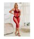 SUBBLIME 952327 VESTIDO DE REJILLA LARGO ROJO TALLA aNICA