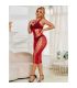 SUBBLIME 952327 VESTIDO DE REJILLA LARGO ROJO TALLA aNICA