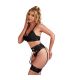 SUBBLIME 955236 SET SUJETADOR CON LIGUERO BONDAGE NEGRO S M