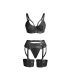 SUBBLIME 955236 SET SUJETADOR CON LIGUERO BONDAGE NEGRO S M
