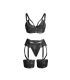 SUBBLIME 955243 SET SUJETADOR CON LIGUERO BONDAGE NEGRO L XL