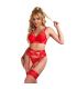 SUBBLIME 955250 SET SUJETADOR CON LIGUERO BONDAGE ROJO S M