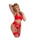 SUBBLIME 955250 SET SUJETADOR CON LIGUERO BONDAGE ROJO S M